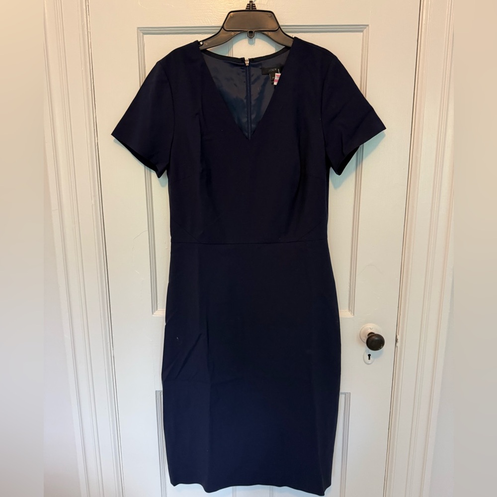 J. Crew Navy V‑Neck Dress